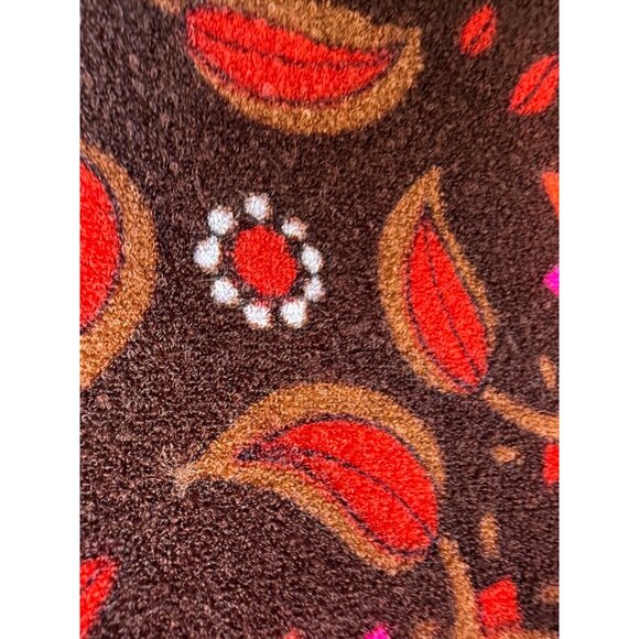 Stunning Groovy Floral Vintage Fabric French Terry 60s 70s 98.5x48” - Picture 6 of 6